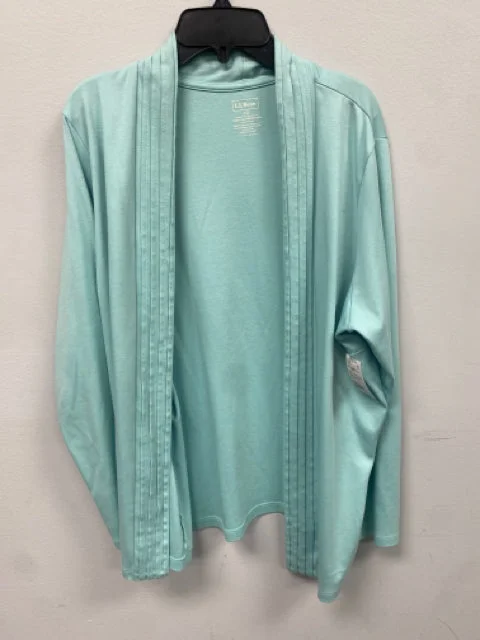 Blue L.L.Bean Long Sleeve Shirt Women's-- Ribbed Striped Patterned