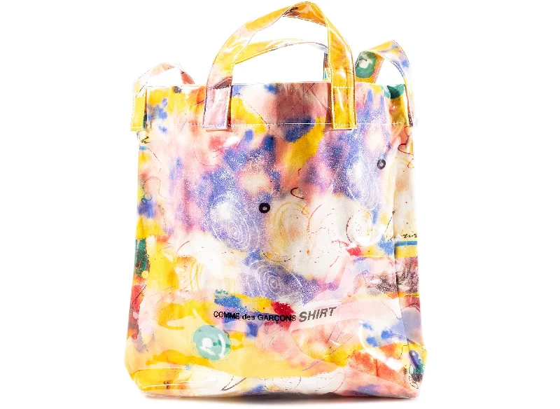 Comme des Garçon SHIRT x Futura Tote Bag in Yellow-- Zippered Buttoned Snapped