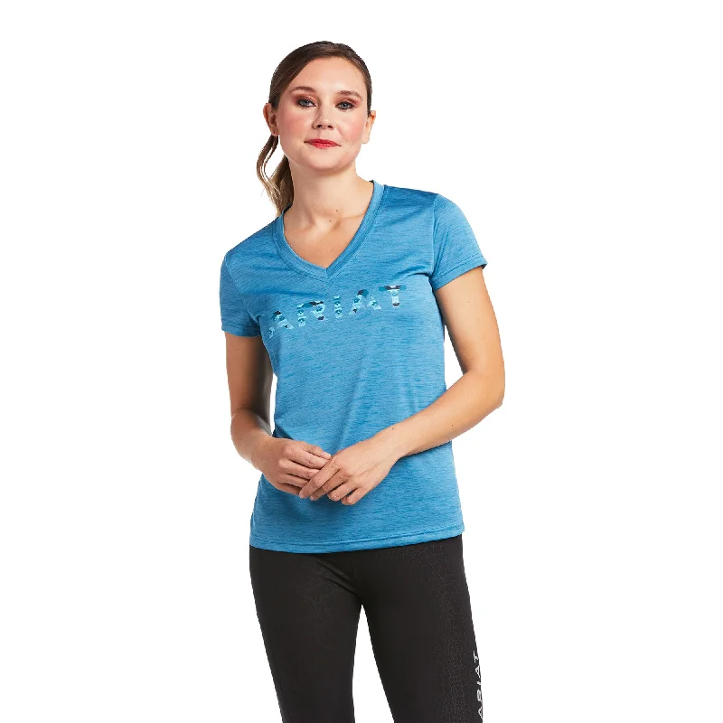 Ariat® Ladies Laguna Logo Short Sleeve Blue Baselayer Shirt 10039473-- Chenille Brocade Lace Ariat® Ladies Laguna Logo Short Sleeve Blue Baselayer Shirt 10039473-- Chenille Brocade Lace