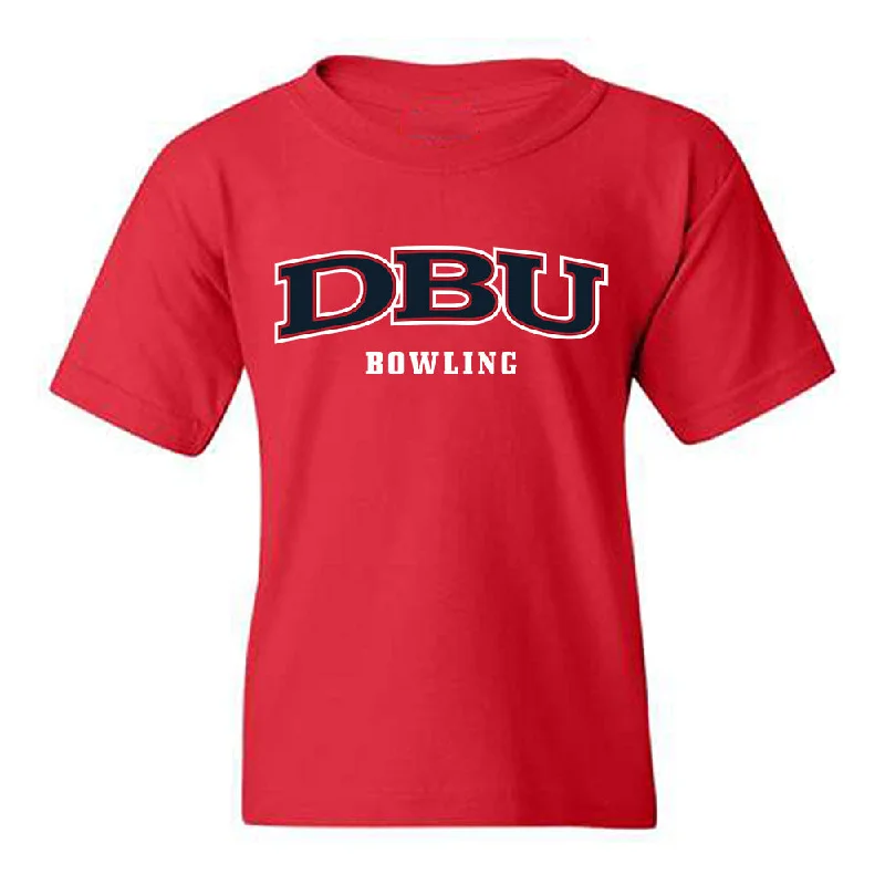 Dallas Baptist - NCAA Women's Bowling : Travis Sorola - Youth T-Shirt-- Sequined Glittery Shiny
