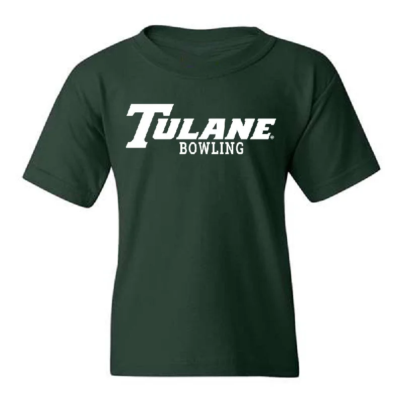 Tulane - NCAA Women's Bowling : Mia Stolakis - Youth T-Shirt-- Knit Fabric Woven Fabric Fleece Fabric Tulane - NCAA Women's Bowling : Mia Stolakis - Youth T-Shirt-- Knit Fabric Woven Fabric Fleece Fabric