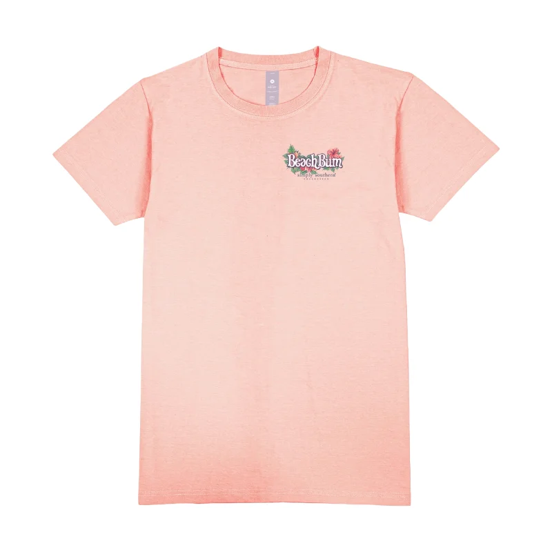 Simply Southern Ladies Beach Bum Rose T-Shirt SS-BEACHBUM-DUSTYROSE-- Elasticated Padded Insulated Simply Southern Ladies Beach Bum Rose T-Shirt SS-BEACHBUM-DUSTYROSE-- Elasticated Padded Insulated
