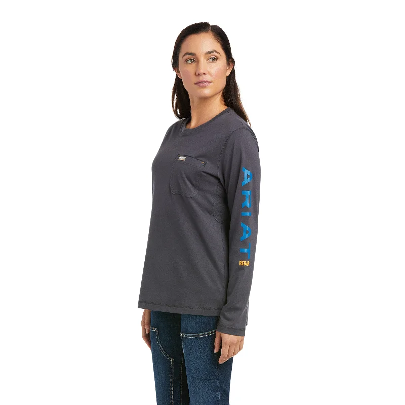 Ariat® Women's Workman Logo Grey Long Sleeve T-Shirt 10037657-- Handmade Hand-knitted Hand-woven Ariat® Women's Workman Logo Grey Long Sleeve T-Shirt 10037657-- Handmade Hand-knitted Hand-woven