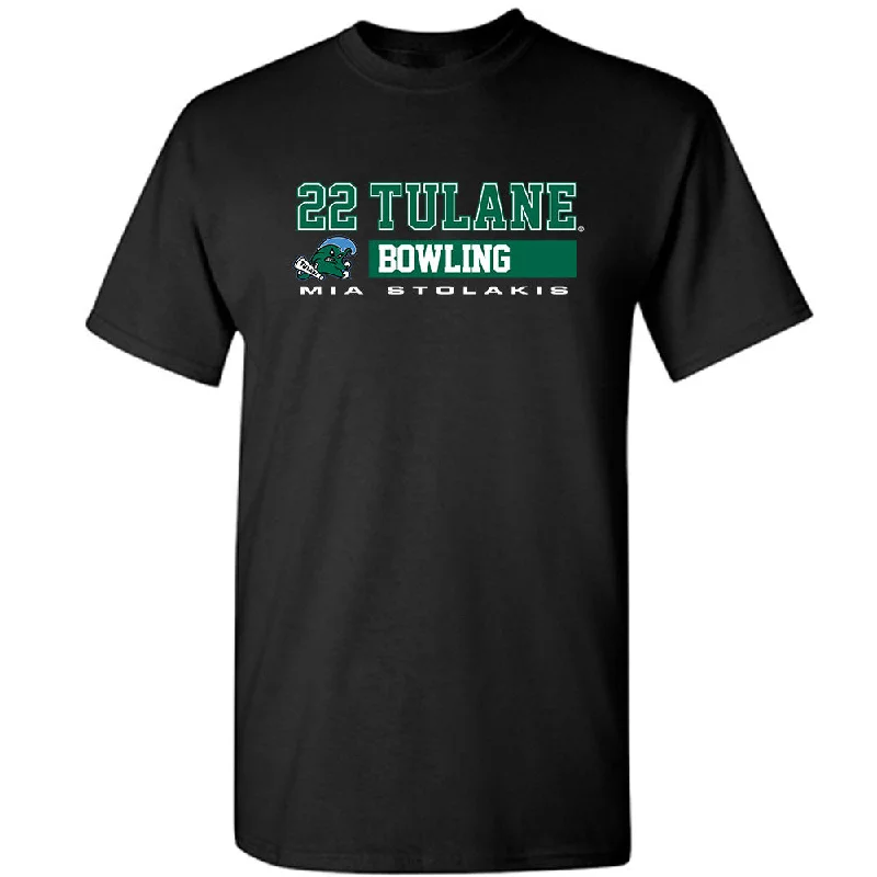 Tulane - NCAA Women's Bowling : Mia Stolakis - Classic Fashion Shersey T-Shirt-- Chenille Fabric Brocade Fabric Lace Fabric