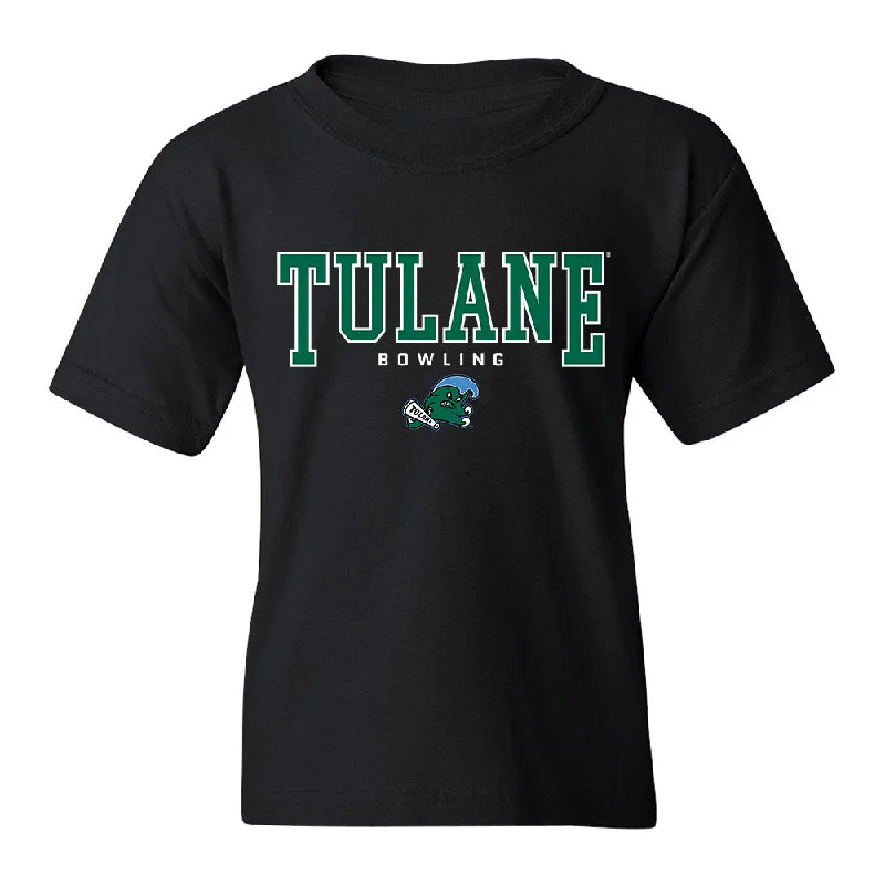 Tulane - NCAA Women's Bowling : Mia Stolakis - Youth T-Shirt-- Lace Blend Ribbed Blend Corduroy Blend Tulane - NCAA Women's Bowling : Mia Stolakis - Youth T-Shirt-- Lace Blend Ribbed Blend Corduroy Blend