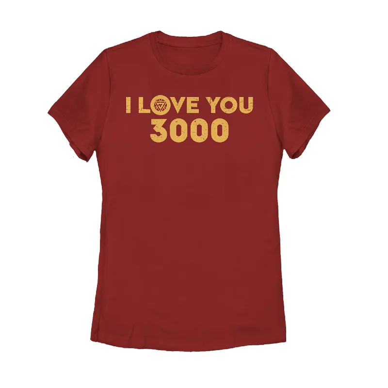 Women's Marvel I Love You 3000 Arc Reactor T-Shirt-- Anti-Pilling Machine Wash Handmade Women's Marvel I Love You 3000 Arc Reactor T-Shirt-- Anti-Pilling Machine Wash Handmade