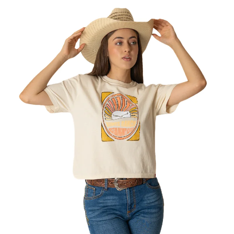 Kimes Ranch Ladies Laurel Canyon Graphic Ivory T-Shirt S24W12S3A2C0E5-- Embroidered Appliqued Beaded Kimes Ranch Ladies Laurel Canyon Graphic Ivory T-Shirt S24W12S3A2C0E5-- Embroidered Appliqued Beaded