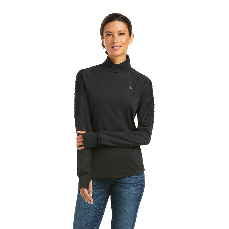 Ariat® Ladies Face Long Sleeve Black Baselayer Shirt 10037611-- Seamless Knitted Crochet Ariat® Ladies Face Long Sleeve Black Baselayer Shirt 10037611-- Seamless Knitted Crochet