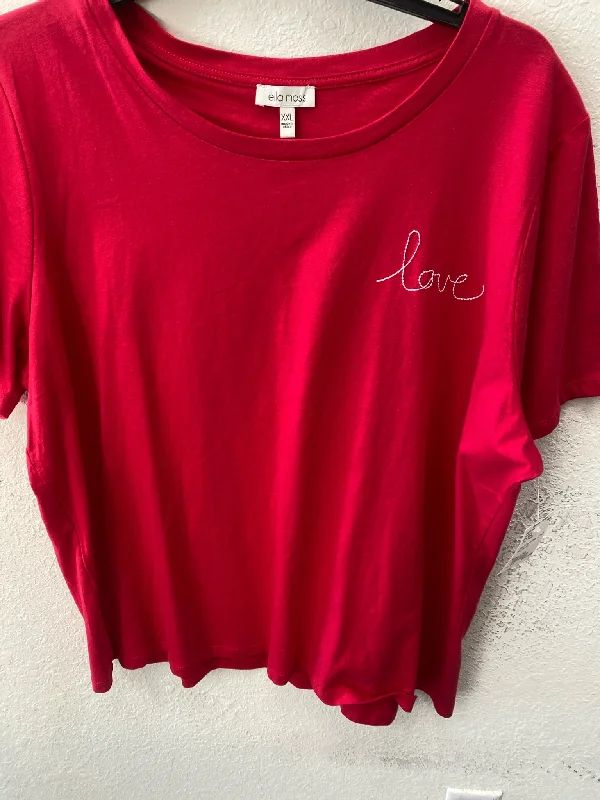 Red Ella Moss TShirt Women's-- Silk Blend Satin Velvet