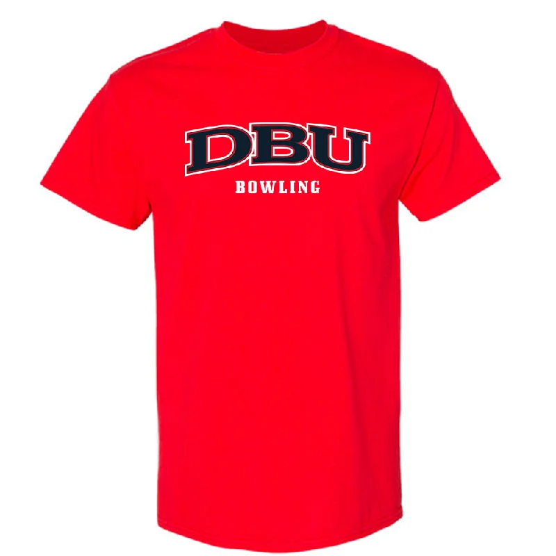 Dallas Baptist - NCAA Women's Bowling : Travis Sorola - T-Shirt-- Wool Fabric Cashmere Fabric Tweed Fabric Dallas Baptist - NCAA Women's Bowling : Travis Sorola - T-Shirt-- Wool Fabric Cashmere Fabric Tweed Fabric