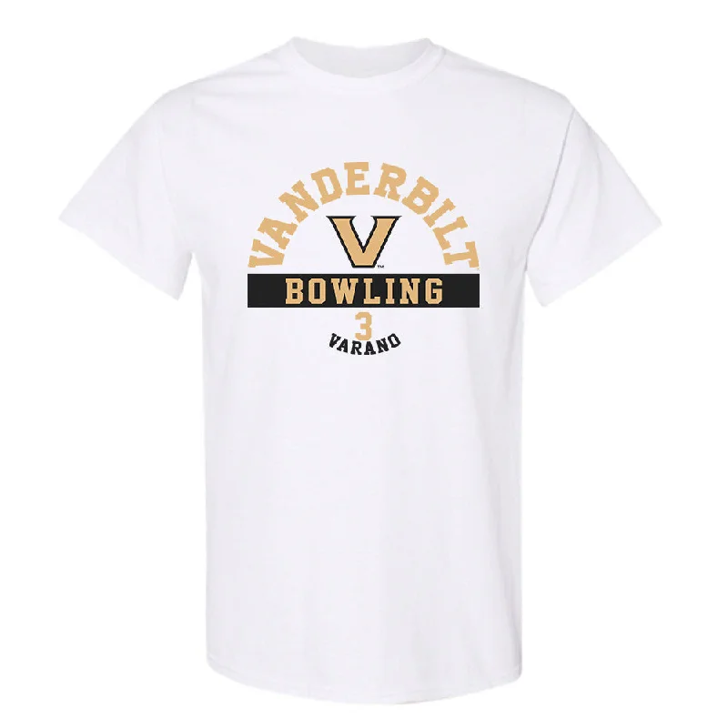 Vanderbilt - NCAA Women's Bowling : Victoria Varano - Classic Fashion Shersey T-Shirt-- Polka Dot Checkered Tartan Vanderbilt - NCAA Women's Bowling : Victoria Varano - Classic Fashion Shersey T-Shirt-- Polka Dot Checkered Tartan
