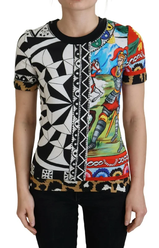 Dolce & Gabbana Multicolor Printed Short Sleeve T-Shirt-- Polka Dot Checkered Tartan Dolce & Gabbana Multicolor Printed Short Sleeve T-Shirt-- Polka Dot Checkered Tartan
