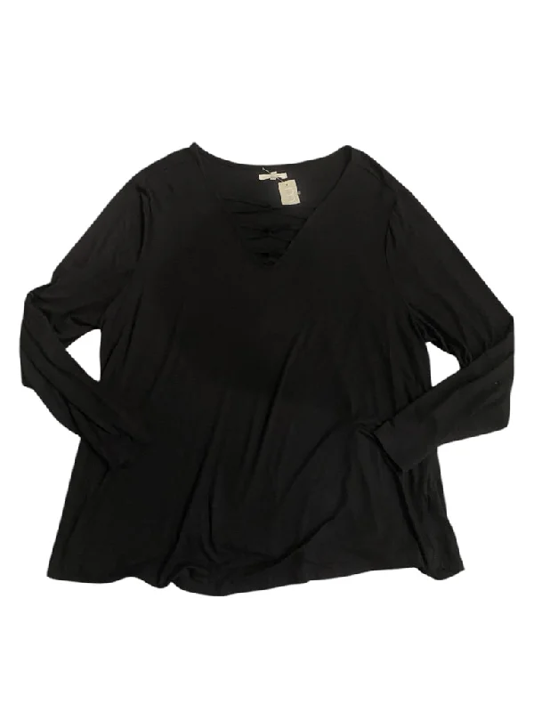 Black Maurices NEW Long Sleeve Shirt Women's-- Rayon Velvet Corduroy