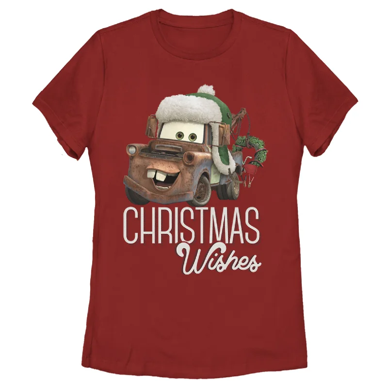 Women's Cars Merry Christmas Mater T-Shirt-- Handmade Hand-knitted Hand-woven
