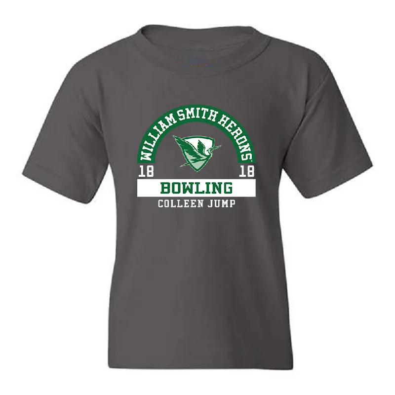 HWS - NCAA Women's Bowling : Colleen Jump - Classic Fashion Shersey Youth T-Shirt-- Fleece Nylon Spandex HWS - NCAA Women's Bowling : Colleen Jump - Classic Fashion Shersey Youth T-Shirt-- Fleece Nylon Spandex
