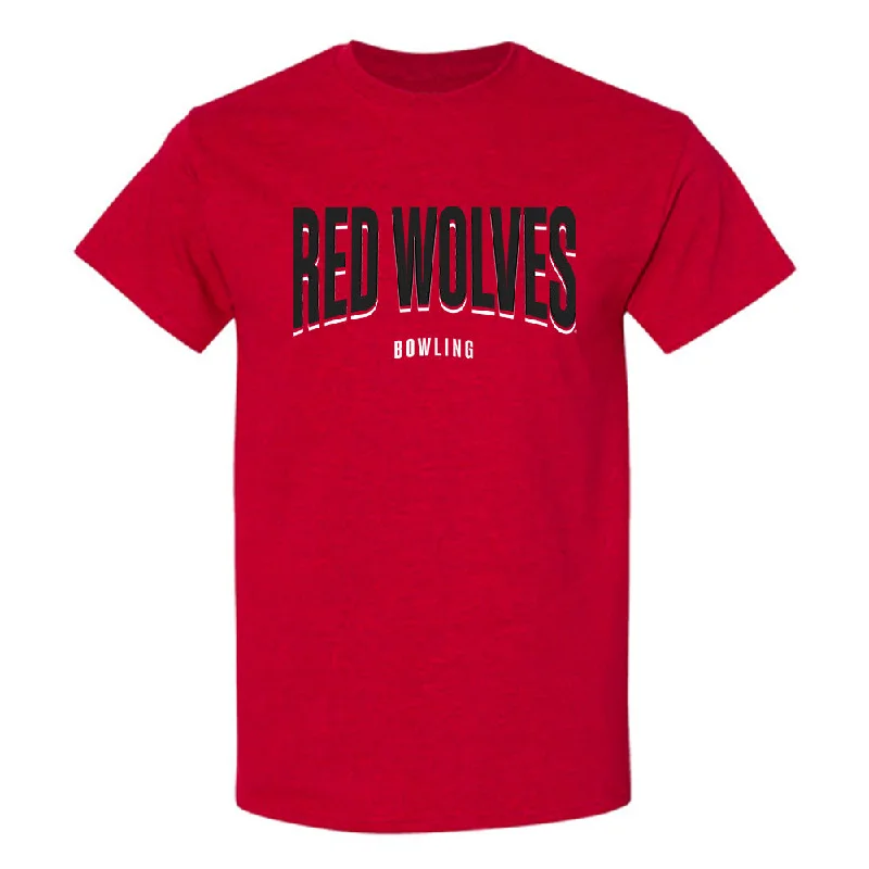 Arkansas State - NCAA Women's Bowling : Karli Vanduinen - T-Shirt-- Real Fur Shearling Chenille Arkansas State - NCAA Women's Bowling : Karli Vanduinen - T-Shirt-- Real Fur Shearling Chenille