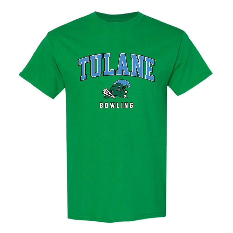 Tulane - NCAA Women's Bowling : Juanelyz Solla - T-Shirt-- Mesh Blend Leather Blend Suede Blend Tulane - NCAA Women's Bowling : Juanelyz Solla - T-Shirt-- Mesh Blend Leather Blend Suede Blend