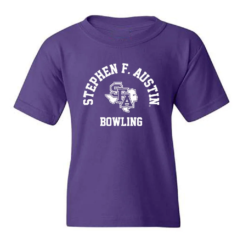 SFA - NCAA Women's Bowling : Kara Kay - Classic Shersey Youth T-Shirt-- Solid Color Striped Floral SFA - NCAA Women's Bowling : Kara Kay - Classic Shersey Youth T-Shirt-- Solid Color Striped Floral