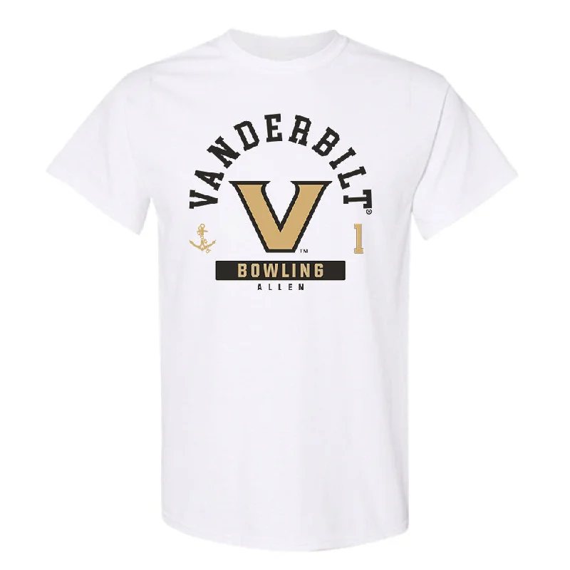 Vanderbilt - NCAA Women's Bowling : Isabel Allen - Classic Fashion Shersey T-Shirt-- Rayon Velvet Corduroy Vanderbilt - NCAA Women's Bowling : Isabel Allen - Classic Fashion Shersey T-Shirt-- Rayon Velvet Corduroy