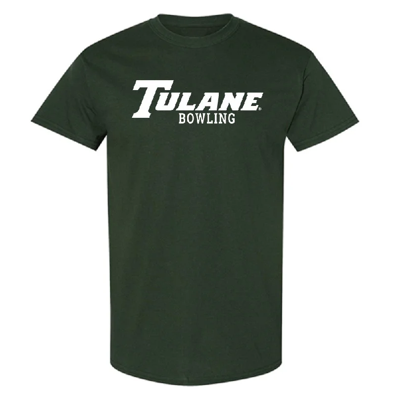 Tulane - NCAA Women's Bowling : Mia Stolakis - T-Shirt-- Satin Fabric Silk Fabric Chiffon Fabric Tulane - NCAA Women's Bowling : Mia Stolakis - T-Shirt-- Satin Fabric Silk Fabric Chiffon Fabric