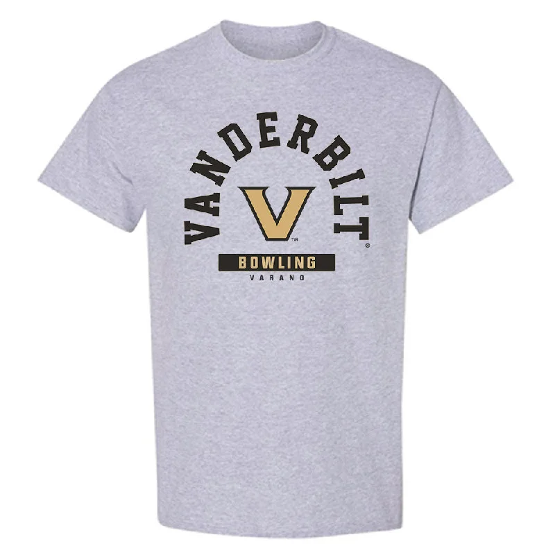 Vanderbilt - NCAA Women's Bowling : Victoria Varano - Classic Fashion Shersey T-Shirt-- Zippered Front Buttoned Front Snap Front Vanderbilt - NCAA Women's Bowling : Victoria Varano - Classic Fashion Shersey T-Shirt-- Zippered Front Buttoned Front Snap Front