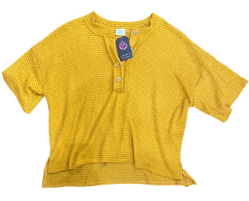 Mustard Blue Buttercup NEW Short Sleeve Shirt Women's-- Casual Formal Business