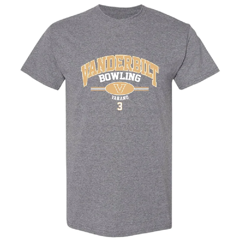 Vanderbilt - NCAA Women's Bowling : Victoria Varano - Classic Fashion Shersey T-Shirt-- Fashionable Trendy Casual Vanderbilt - NCAA Women's Bowling : Victoria Varano - Classic Fashion Shersey T-Shirt-- Fashionable Trendy Casual