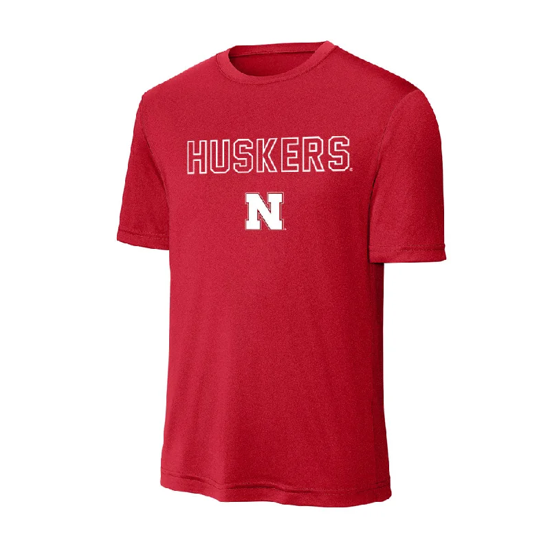 Nebraska - NCAA Women's Bowling : Kayla Verstraete - Activewear T-shirt-- Ribbed T-Shirt High Neck Heavyweight Nebraska - NCAA Women's Bowling : Kayla Verstraete - Activewear T-shirt-- Ribbed T-Shirt High Neck Heavyweight