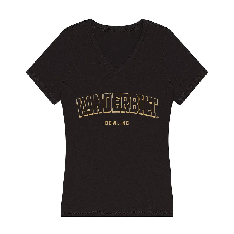 Vanderbilt - NCAA Women's Bowling : Isabel Allen - Women's V-Neck T-Shirt-- Real Fur Shearling Chenille Vanderbilt - NCAA Women's Bowling : Isabel Allen - Women's V-Neck T-Shirt-- Real Fur Shearling Chenille