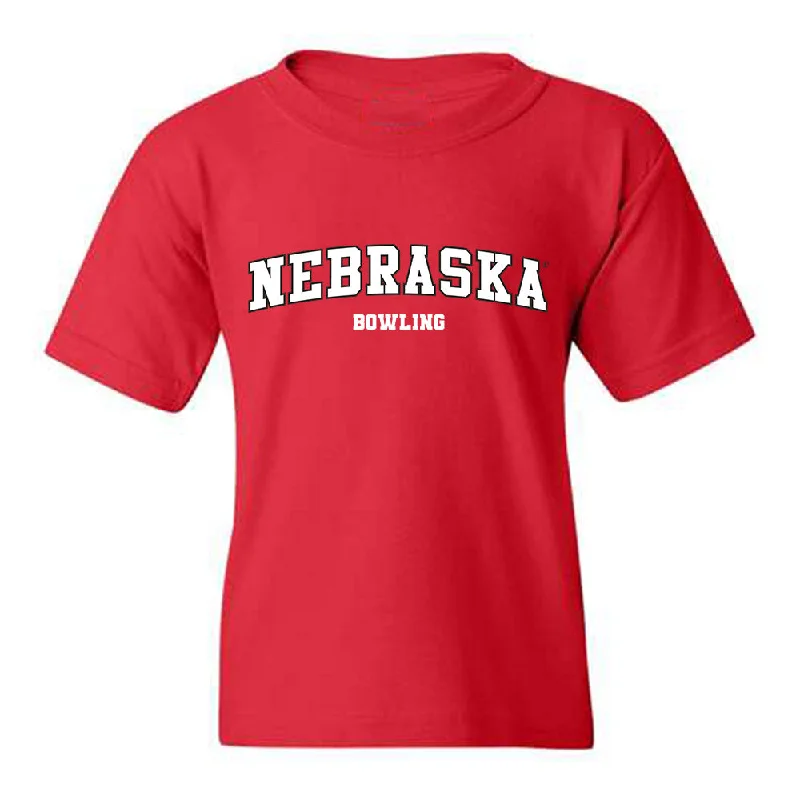 Nebraska - NCAA Women's Bowling : Anna Callan - Youth T-Shirt-- Hooded Caped Shawl Collar Nebraska - NCAA Women's Bowling : Anna Callan - Youth T-Shirt-- Hooded Caped Shawl Collar