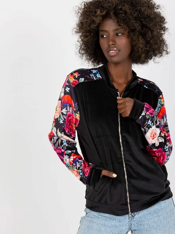 Sweatshirt Rue Paris Hoodie with Fur Luxurious Winter