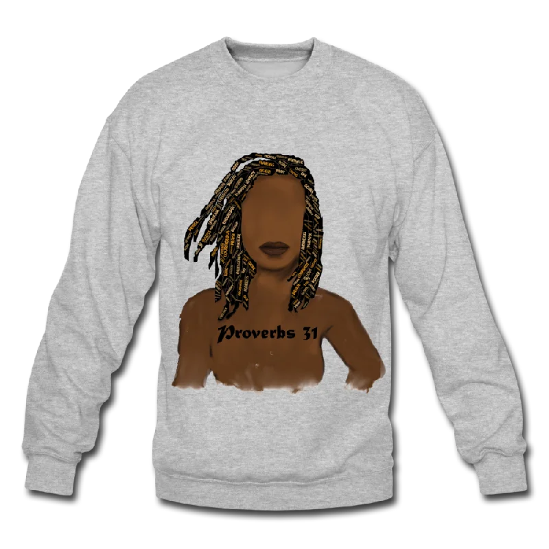 Proverbs 31 Locs Unisex Crewneck Sweatshirt Hoodie with Mesh Breathable Sporty