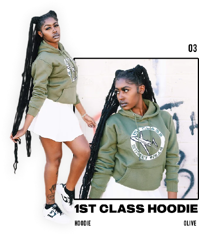 Olive Green Hoodie Hoodie with Button Placket Classic Preppy