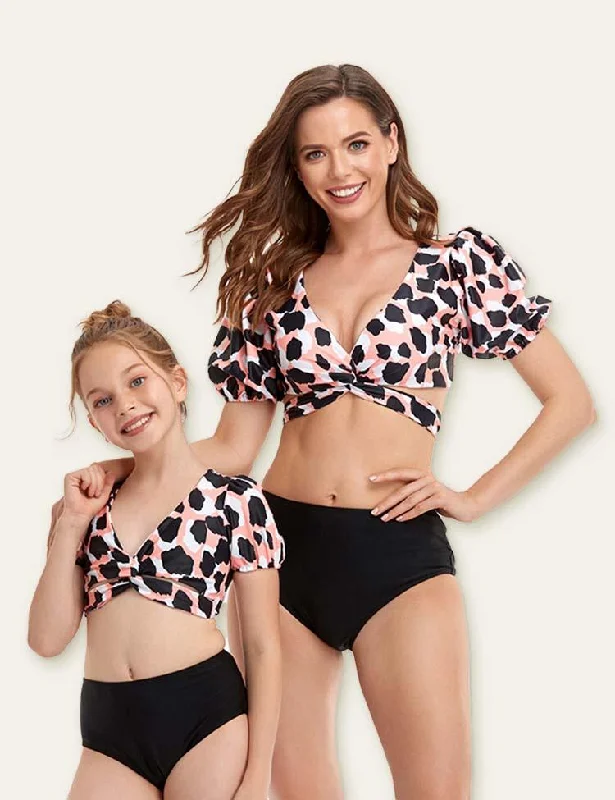 Printed Family Matching Swimsuit Comfortable Tankini Set