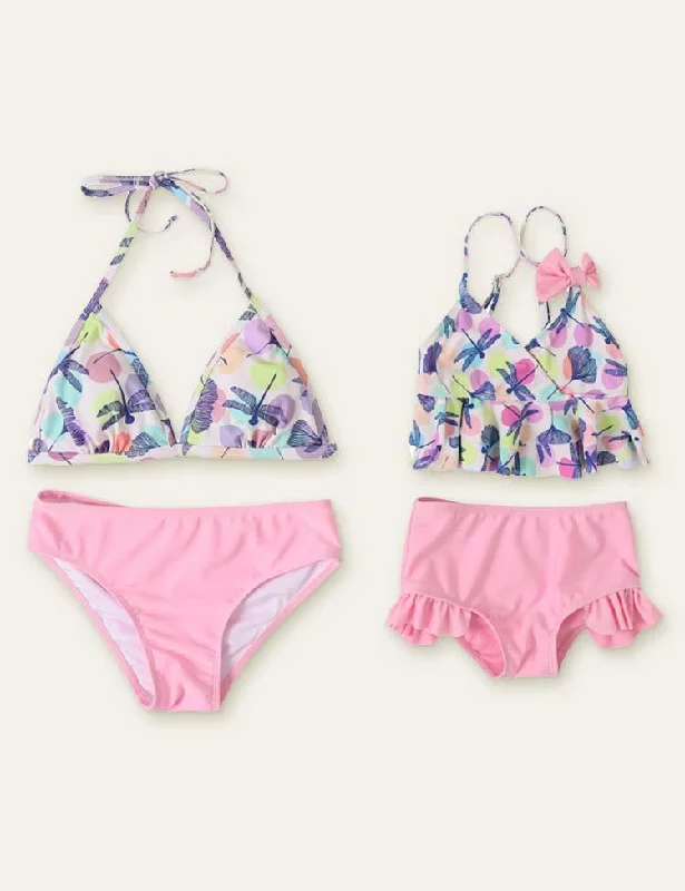 Family Matching Swimsuit Sleek Racerback Swimsuit