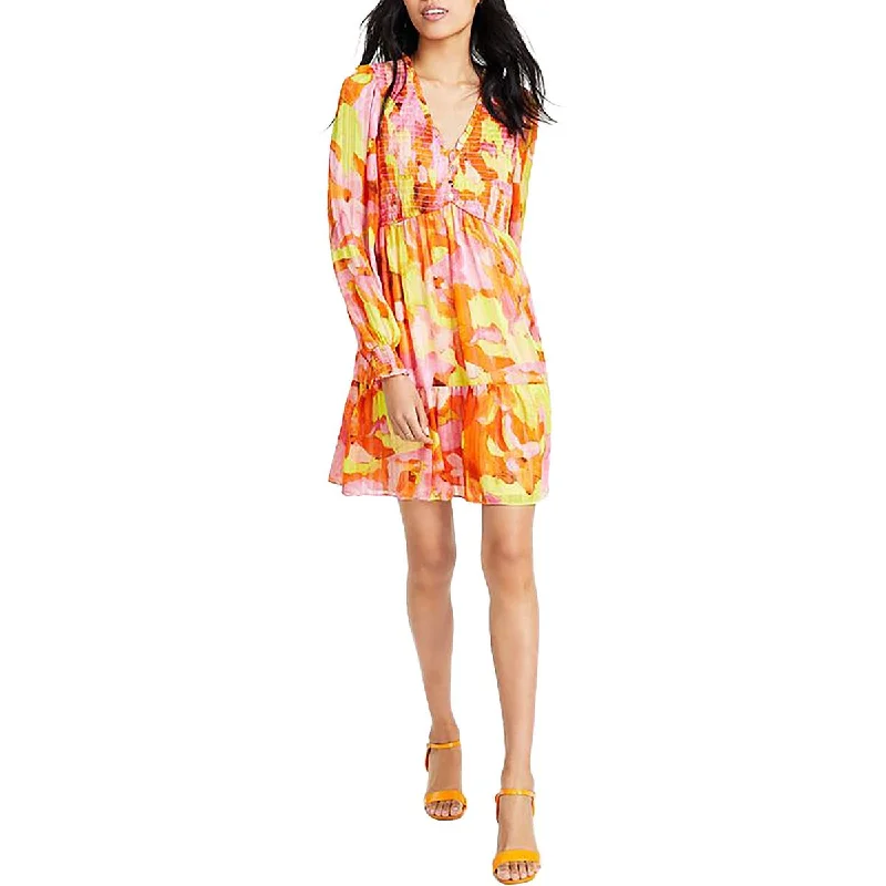 Womens V-Neck Rouched Shift Dress Tunics Travel practical