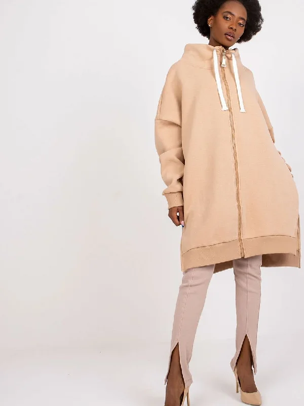 Sweatshirt Fancy Hoodie with Tied Waist Feminine Flattering