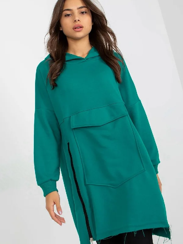 Sweatshirt Fancy Hoodie with Cuffed Sleeves Snug Secure
