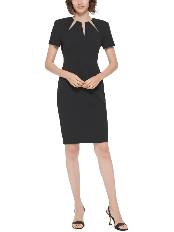Womens Polyester Sheath Dress Tunics Stylish elegant
