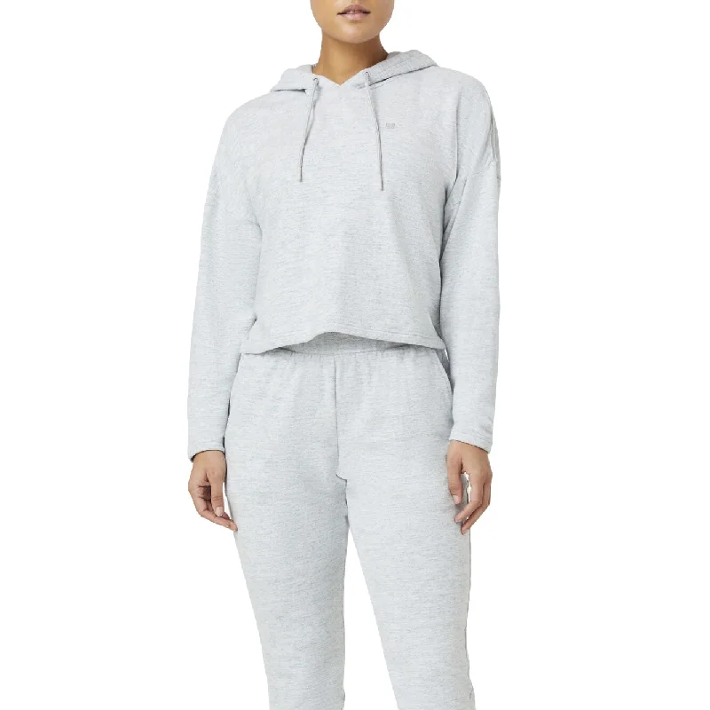 FILA Fi-Lux Cropped Womens Hoodie Hoodie with Side Slits Relaxed Casual