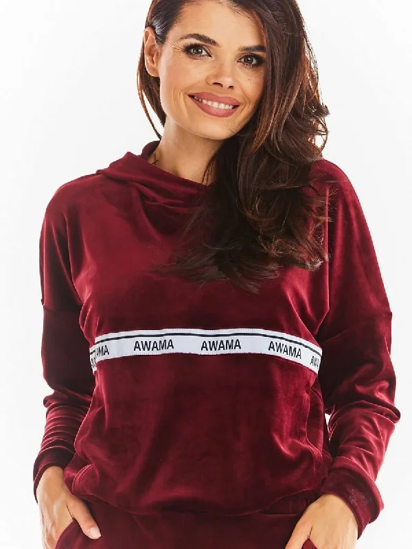 Sweatshirt awama Hoodie with Hem Detail Decorative Unique