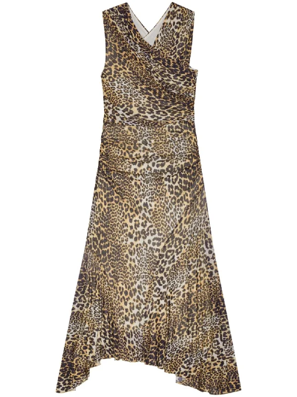 Ganni Women's Dresses Brown Tunics Evening elegant
