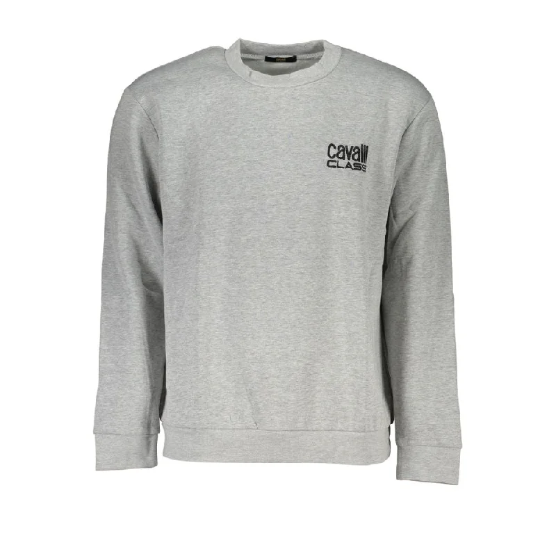 Chic Gray Embroidered Sweatshirt Hoodie with Turtle Neck Cozy Winter