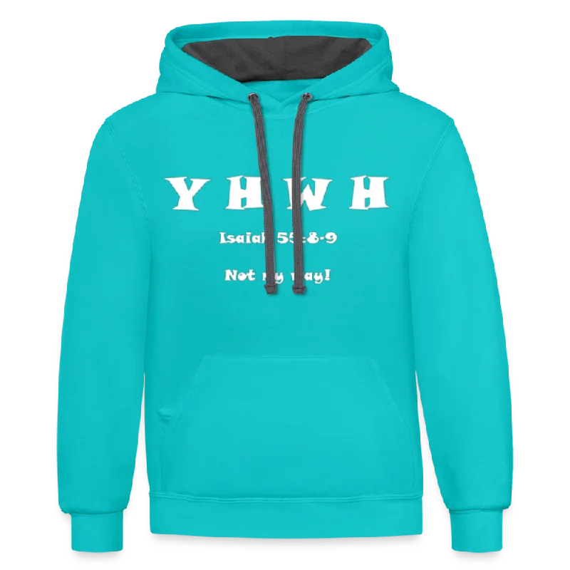 YHWY Contrast Hoodie Hoodie with Reflective Safety Nightwear