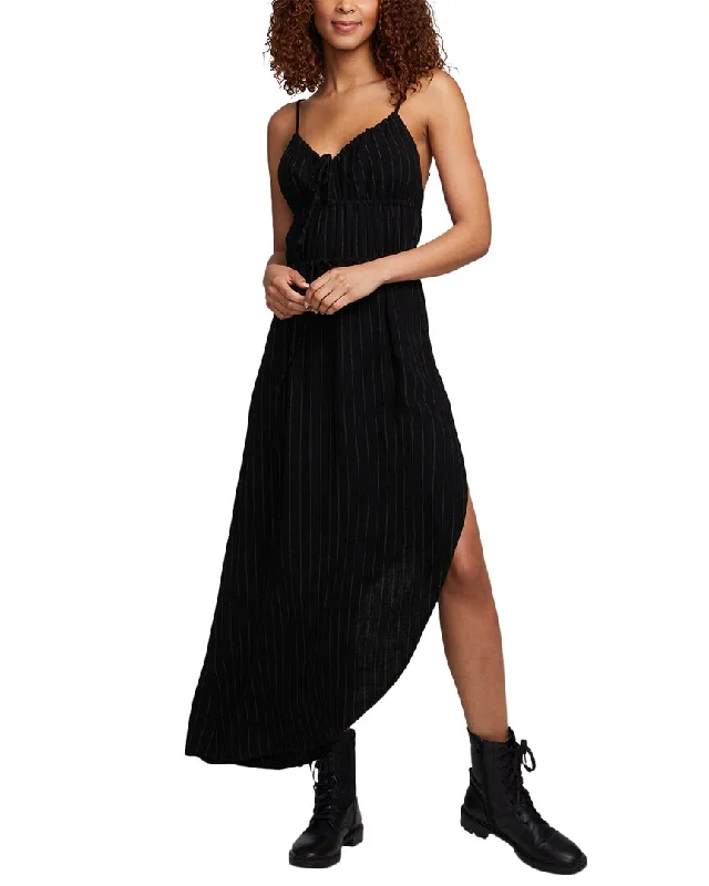 Chaser Beverly Pinstripe Shirley Linen-Blend Slip Dress Tunics Floral girly