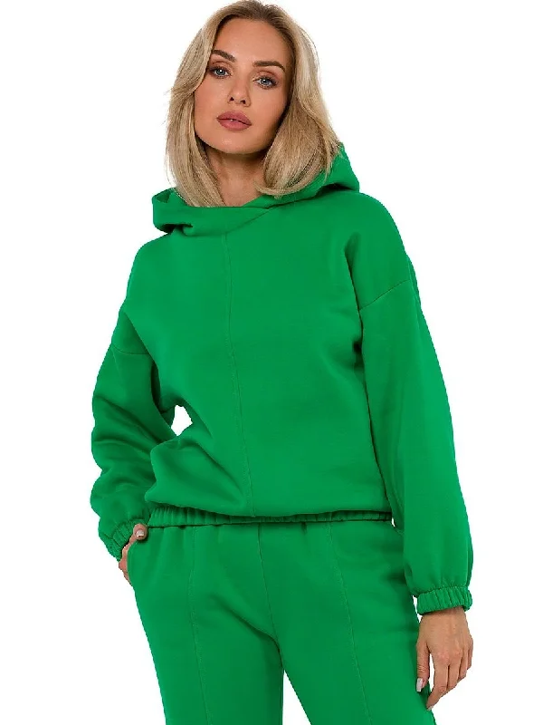 Sweatshirt Moe Hoodie with Ribbed Hem Stretchable Secure
