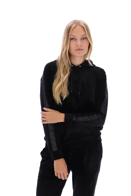 Malia Raglan Velour Hoodie Hoodie with Velcro Closure Adjustable Secure