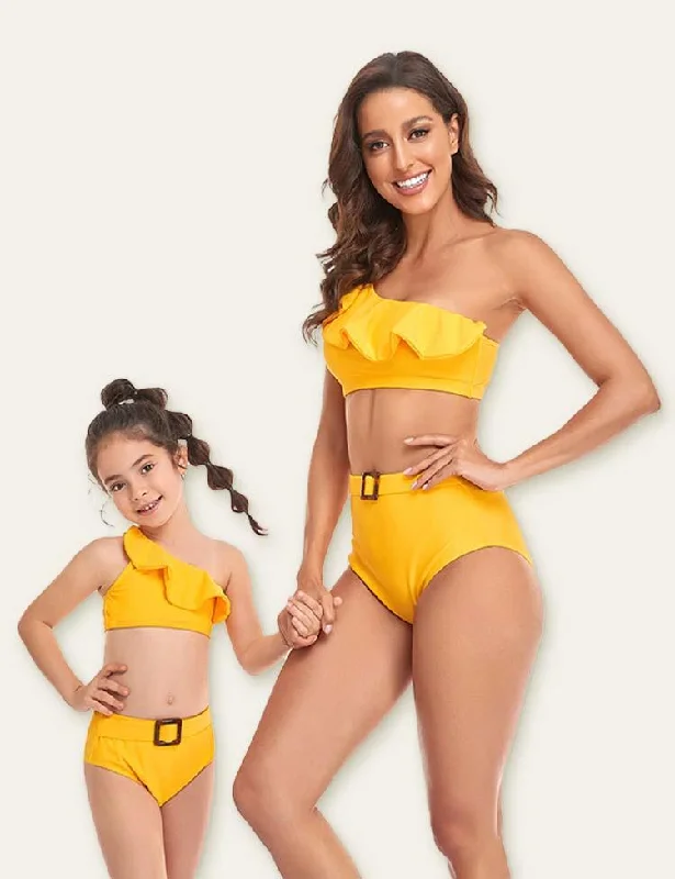 Floral Family Matching Swimsuit Sexy Cutout Swimsuit