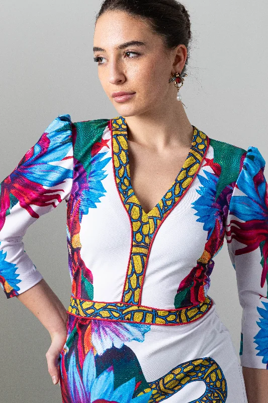 Cettina Luna Jardinette dress Off-the-shoulder Chic Trendy