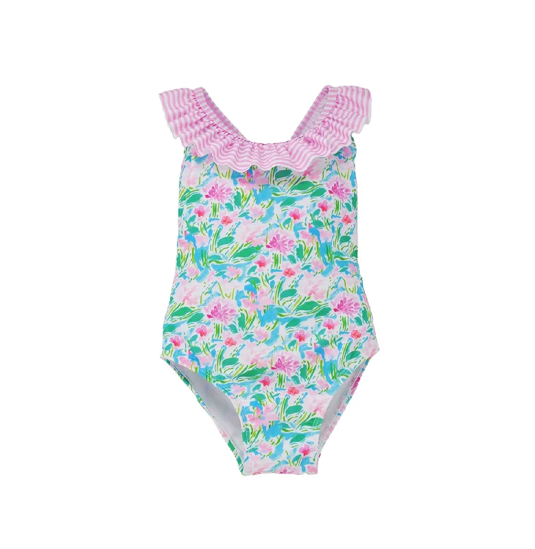 Lotus & Lilies UPF 50+ Mindy Crossback Swimsuit Swim Skirt Set
